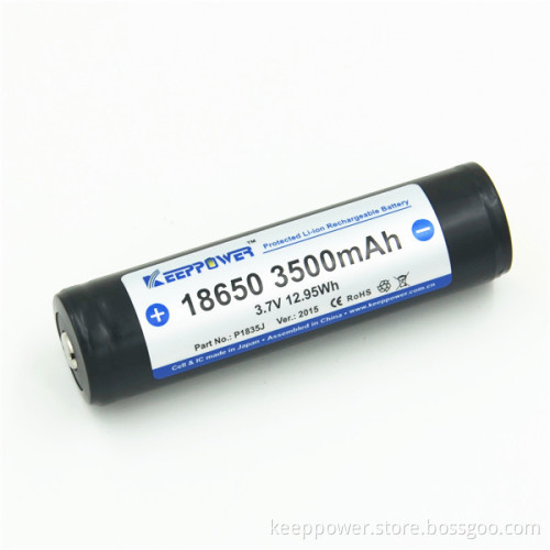 P1835J KeepPower highest capacity 3500mah18650 highest mah li-ion battery